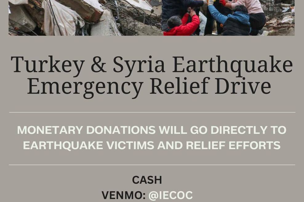 Turkey and Syria Earthquake Emergency Relief Drive