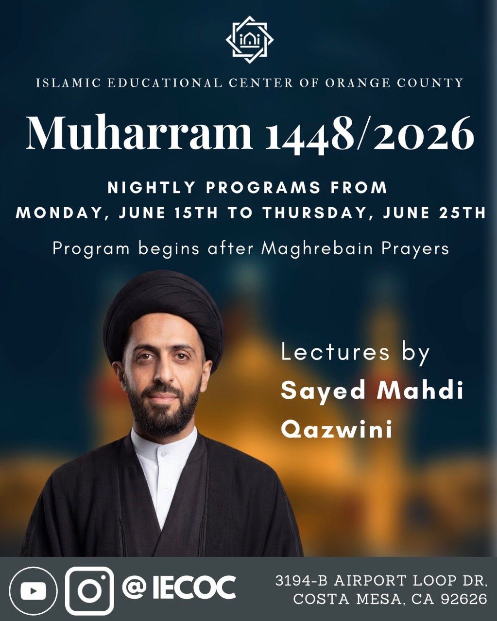 Muharram Nightly Program at the IECOC